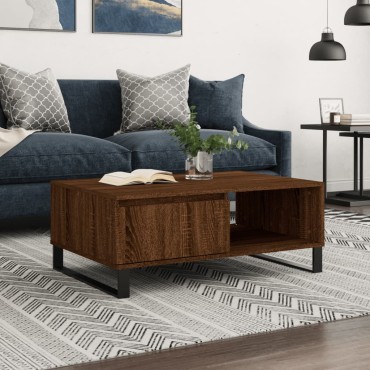 vidaXL Τραπεζάκι Σαλονιού Καφέ Δρυς 90x60x35cm από Επεξεργασμ. Ξύλο 1 τεμ.