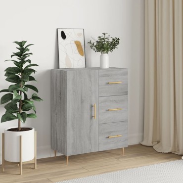 vidaXL Ντουλάπι Γκρι Sonoma 69,5x34x90cm από Επεξεργασμένο Ξύλο 1 τεμ.