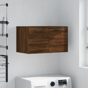 vidaXL Ντουλάπι Τοίχου Καφέ Δρυς 60x36,5x35cm Επεξεργασμένο Ξύλο 1 τεμ.