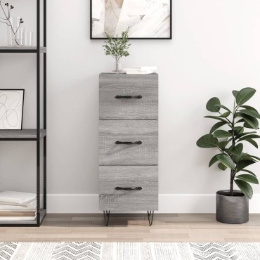 vidaXL Ντουλάπι Γκρι Sonoma 34,5x34x90cm από Επεξεργασμένο Ξύλο 1 τεμ.