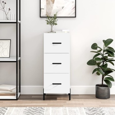 vidaXL Ντουλάπι Λευκό 34,5x34x90cm από Επεξεργασμένο Ξύλο 1 τεμ.