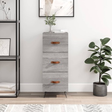 vidaXL Ντουλάπι Γκρι Sonoma 34,5x34x90cm από Επεξεργασμένο Ξύλο 1 τεμ.