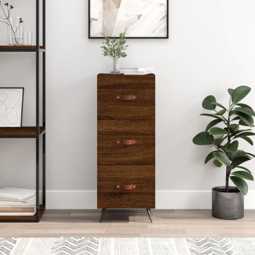vidaXL Ντουλάπι Καφέ Δρυς 34,5x34x90cm Επεξεργασμένο Ξύλο 1 τεμ.