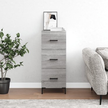 vidaXL Ντουλάπι Γκρι Sonoma 34,5x34x90cm από Επεξεργασμένο Ξύλο 1 τεμ.