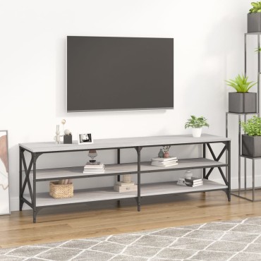 vidaXL Έπιπλο Τηλεόρασης Γκρι Sonoma 160x40x50cm Επεξεργ. Ξύλο