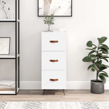 vidaXL Ντουλάπι Λευκό 34,5x34x90cm από Επεξεργασμένο Ξύλο 1 τεμ.