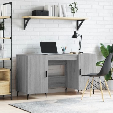 vidaXL Γραφείο Γκρι Sonoma 140x50x75cm από Επεξεργασμένο Ξύλο 1 τεμ.