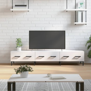 vidaXL Έπιπλο Τηλεόρασης Γυαλ. Λευκό 150x36x30cm Επεξεργασμένο Ξύλο