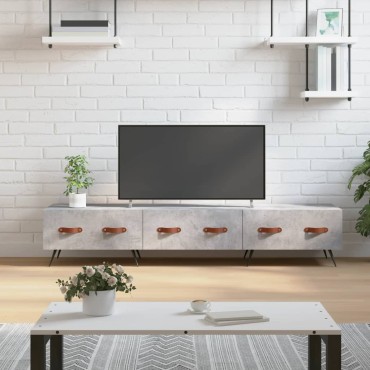 vidaXL Έπιπλο Τηλεόρασης Γκρι Σκυροδέματος 150x36x30cm Επεξ. Ξύλο