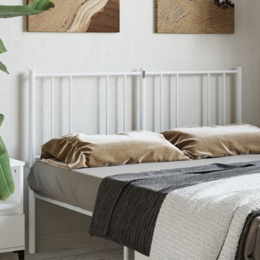 vidaXL Κεφαλάρι Λευκό Μεταλλικό 125x3x90cm 1 τεμ.