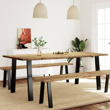 vidaXL Τραπεζαρία 200x90x75cm από Μασίφ Ξύλο Ακακίας 1 τεμ.