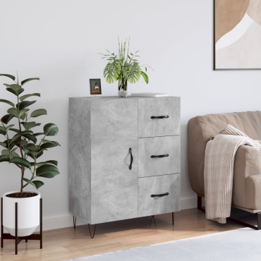 vidaXL Ντουλάπι Γκρι Σκυροδέματος 69,5x34x90cm Επεξεργασμένο Ξύλο 1 τεμ.