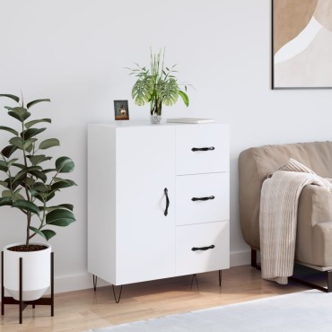 vidaXL Ντουλάπι Λευκό 69,5x34x90cm από Επεξεργασμένο Ξύλο 1 τεμ.