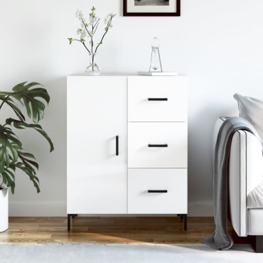 vidaXL Ντουλάπι Γυαλιστερό Λευκό 69,5x34x90cm Επεξεργασμένο Ξύλο 1 τεμ.
