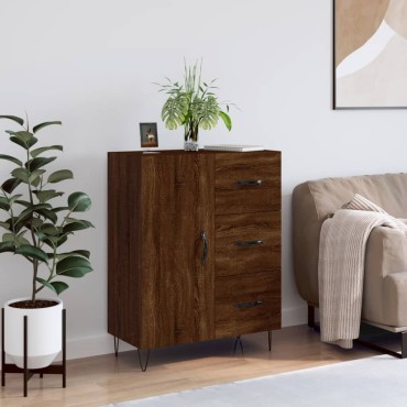 vidaXL Ντουλάπι Καφέ Δρυς 69,5x34x90cm Επεξεργασμένο Ξύλο 1 τεμ.