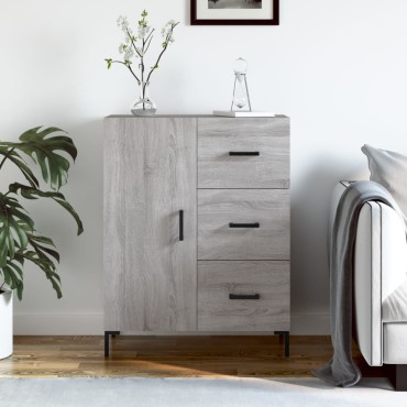vidaXL Ντουλάπι Γκρι Sonoma 69,5x34x90cm από Επεξεργασμένο Ξύλο 1 τεμ.