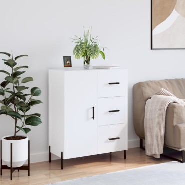 vidaXL Ντουλάπι Γυαλιστερό Λευκό 69,5x34x90cm Επεξεργασμένο Ξύλο 1 τεμ.