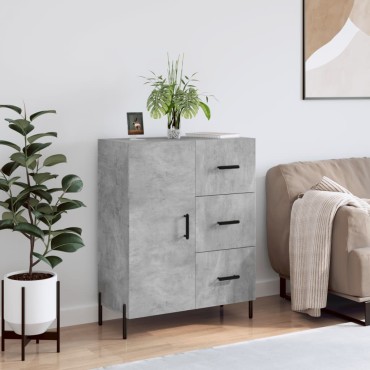 vidaXL Ντουλάπι Γκρι Σκυροδέματος 69,5x34x90cm Επεξεργασμένο Ξύλο 1 τεμ.