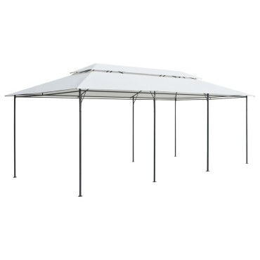 vidaXL Κιόσκι Λευκό 600 x 298 x 270 εκ. 180 γρ./μ²