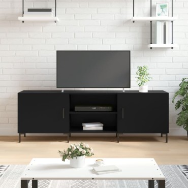 vidaXL Έπιπλο Τηλεόρασης Μαύρο 150x30x50cm Επεξεργασμένο Ξύλο