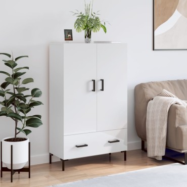 vidaXL Ντουλάπα Γυαλ. Λευκό 69,5x31x115cm από Επεξεργασμένο Ξύλο 1 τεμ.