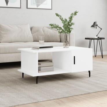 vidaXL Τραπεζάκι Σαλονιού Λευκό 90x50x40cm Επεξεργασμένο Ξύλο 1 τεμ.