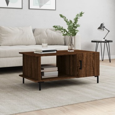 vidaXL Τραπεζάκι Σαλονιού Καφέ Δρυς 90x50x40cm Επεξεργασμένο Ξύλο 1 τεμ.