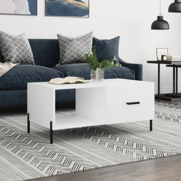 vidaXL Τραπεζάκι Σαλονιού Λευκό 90x50x40cm Επεξεργασμένο Ξύλο 1 τεμ.