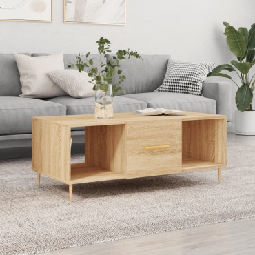 vidaXL Τραπεζάκι Σαλονιού Sonoma Δρυς 102x50x40cm από Επεξεργ. Ξύλο 1 τεμ.