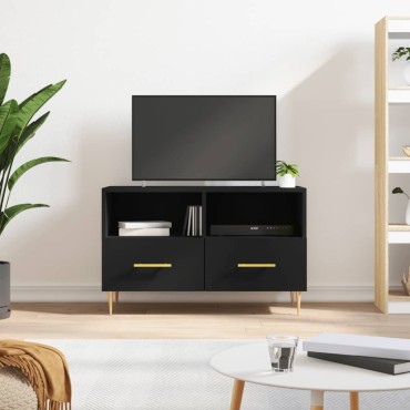 vidaXL Έπιπλο Τηλεόρασης Μαύρο 80x36x50cm από Επεξεργασμένο Ξύλο