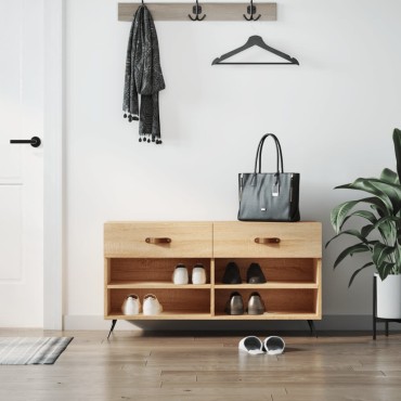 vidaXL Παπουτσοθήκη Sonoma Δρυς 102x35x55cm από Επεξεργασμένο Ξύλο
