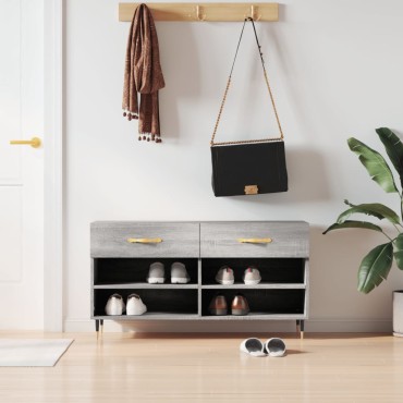 vidaXL Παπουτσοθήκη Γκρι Sonoma 102x35x55cm από Επεξεργασμένο Ξύλο