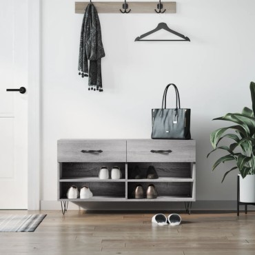 vidaXL Παπουτσοθήκη Γκρι Sonoma 102x35x55cm από Επεξεργασμένο Ξύλο