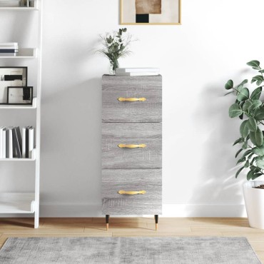 vidaXL Ντουλάπι Γκρι Sonoma 34,5x34x90cm από Επεξεργασμένο Ξύλο 1 τεμ.