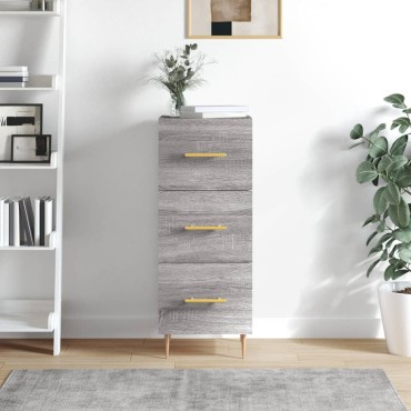 vidaXL Ντουλάπι Γκρι Sonoma 34,5x34x90cm από Επεξεργασμένο Ξύλο 1 τεμ.