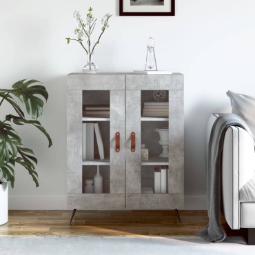 vidaXL Ντουλάπι Γκρι Σκυροδέματος 69,5x34x90cm Επεξεργασμένο Ξύλο 1 τεμ.