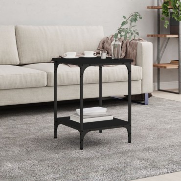 vidaXL Τραπεζάκι Σαλονιού Μαύρο 40x40x55cm Επεξεργασμένο Ξύλο 1 τεμ.