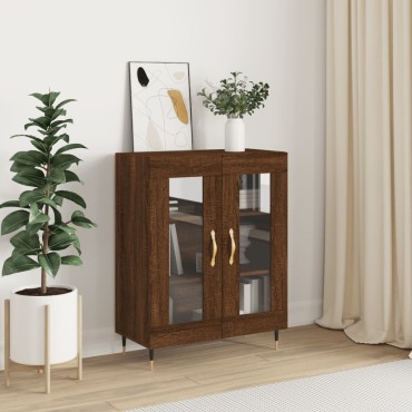 vidaXL Ντουλάπι Καφέ Δρυς 69,5x34x90cm Επεξεργασμένο Ξύλο 1 τεμ.