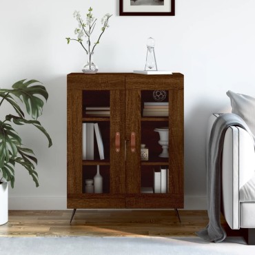 vidaXL Ντουλάπι Καφέ Δρυς 69,5x34x90cm Επεξεργασμένο Ξύλο 1 τεμ.