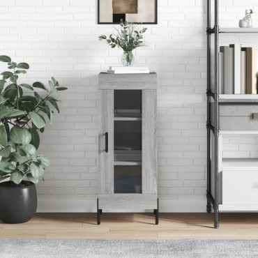 vidaXL Ντουλάπι Γκρι Sonoma 34,5x34x90cm από Επεξεργασμένο Ξύλο 1 τεμ.