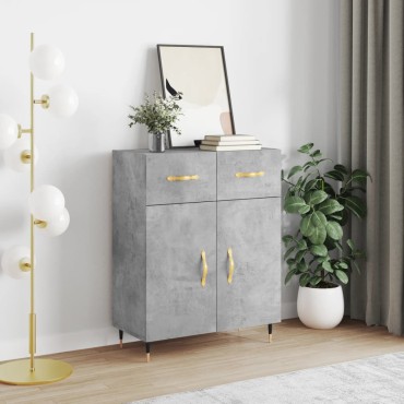 vidaXL Ντουλάπι Γκρι Σκυροδέματος 69,5x34x90cm Επεξεργασμένο Ξύλο 1 τεμ.