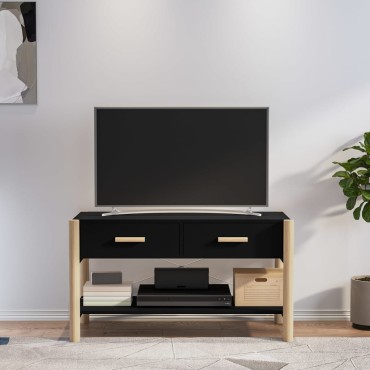 vidaXL Έπιπλο Τηλεόρασης Μαύρο 82x38x45cm από Επεξεργασμένο Ξύλο