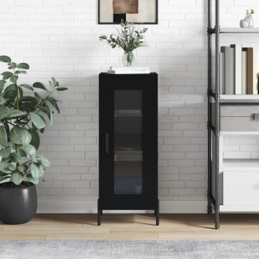 vidaXL Ντουλάπι Μαύρο 34,5x34x90cm από Επεξεργασμένο Ξύλο 1 τεμ.