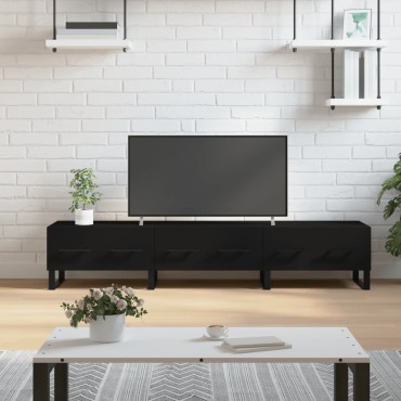 vidaXL Έπιπλο Τηλεόρασης Μαύρο 150x36x30cm από Επεξεργασμένο Ξύλο