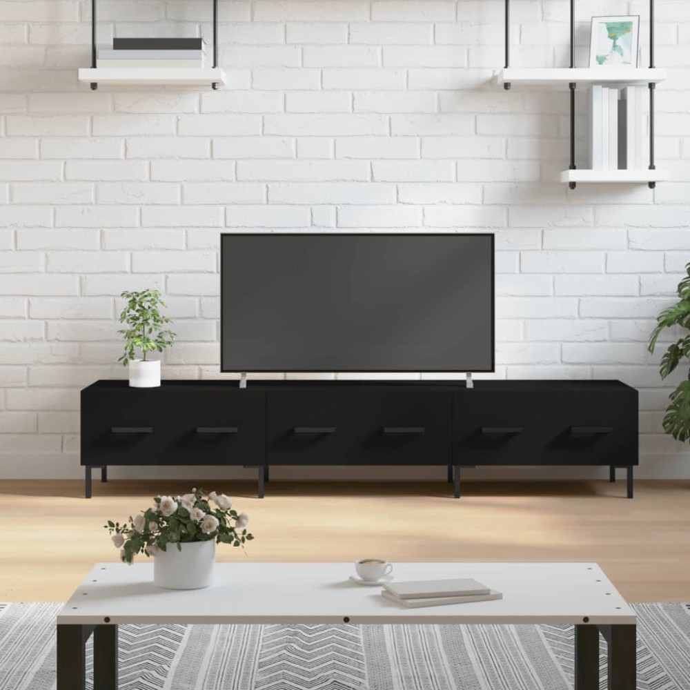 vidaXL Έπιπλο Τηλεόρασης Μαύρο 150x36x30cm από Επεξεργασμένο Ξύλο