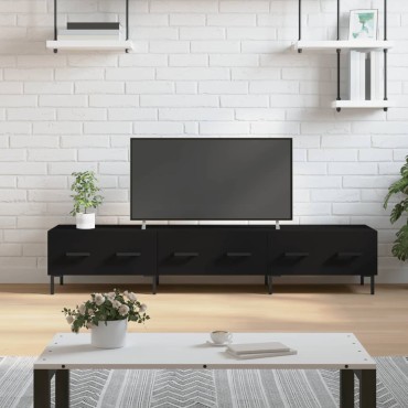 vidaXL Έπιπλο Τηλεόρασης Μαύρο 150x36x30cm από Επεξεργασμένο Ξύλο