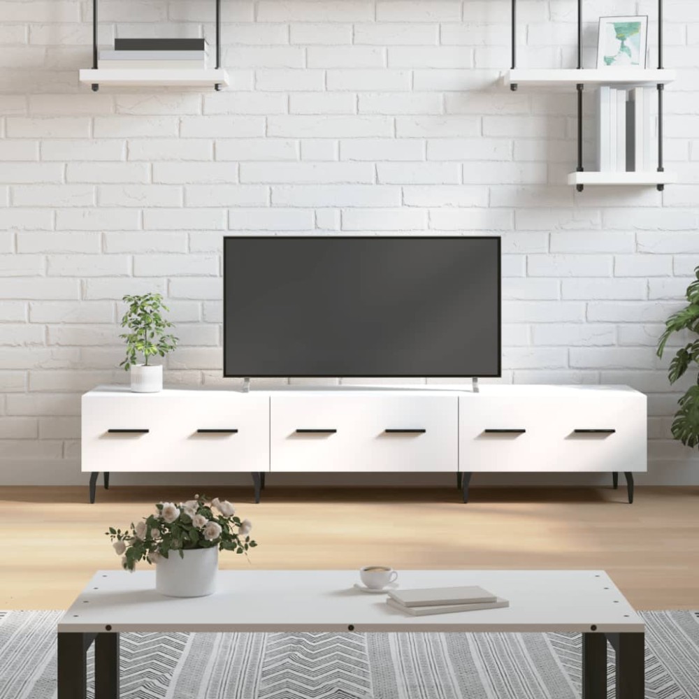 vidaXL Έπιπλο Τηλεόρασης Λευκό 150x36x30cm από Επεξεργασμένο Ξύλο