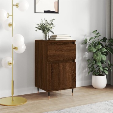 vidaXL Συρταριέρα Καφέ Δρυς 40x35x70cm από Επεξεργασμένο Ξύλο 1 τεμ.
