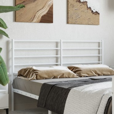 vidaXL Κεφαλάρι Λευκό Μεταλλικό 166x3x90cm 1 τεμ.