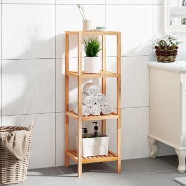vidaXL Ραφιέρα Μπάνιου 36x36x112cm από Μασίφ Ξύλο Καρυδιάς 1 τεμ.